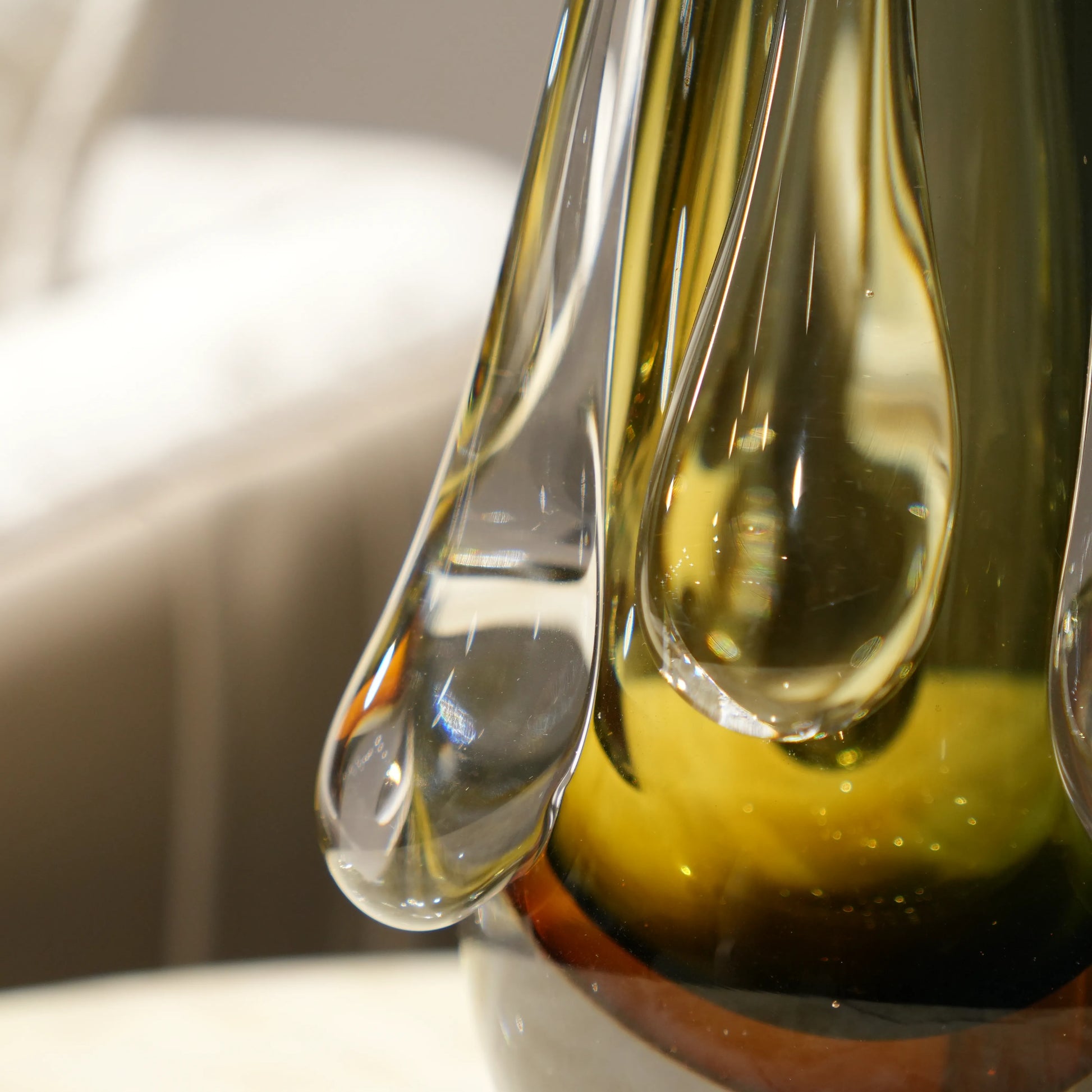 modern tabletop art glass vase decor