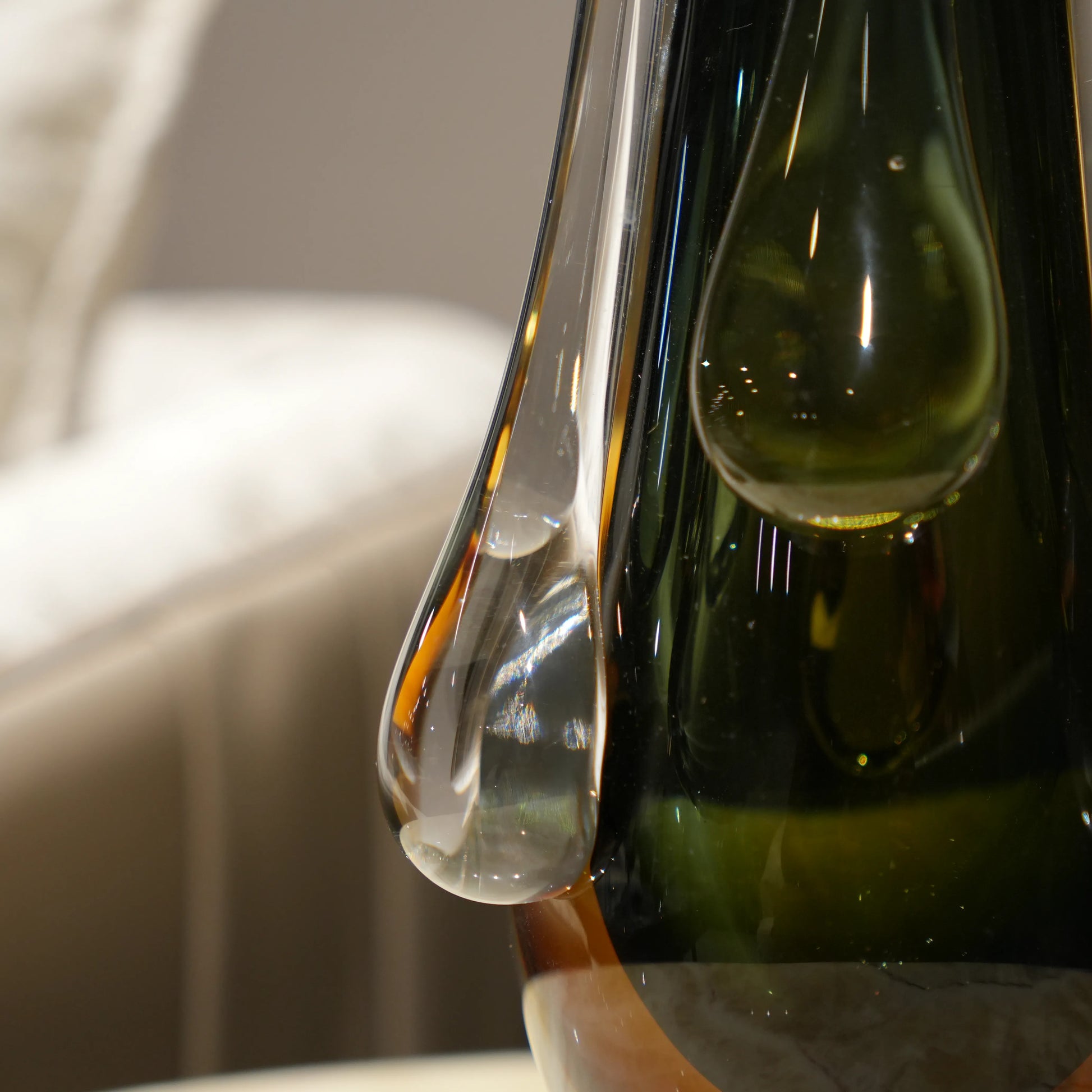 premium decorative glass vase with flowing contours