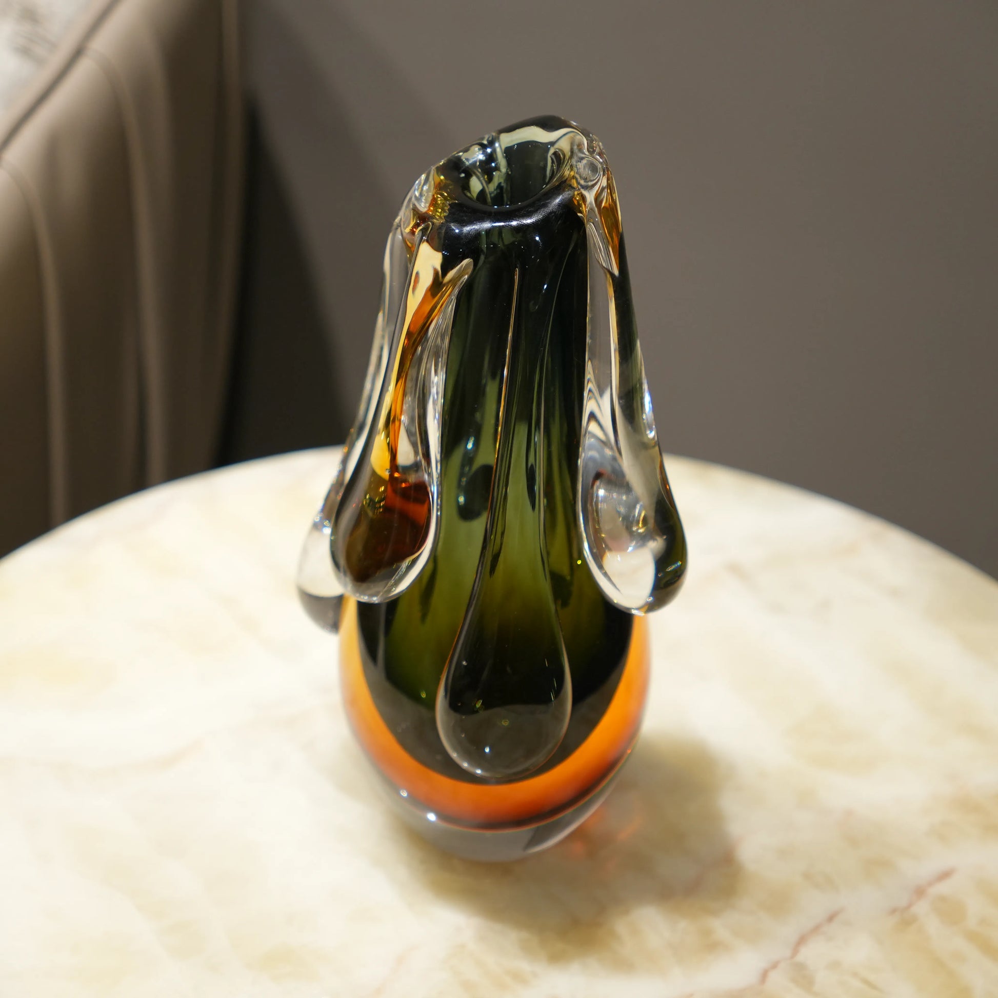premium decorative glass vase with flowing contours