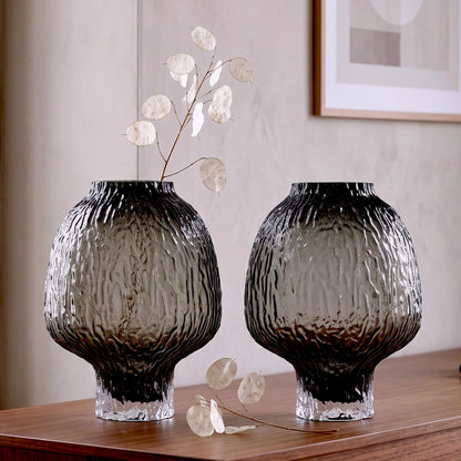 Olive Charcoal Glass Vase