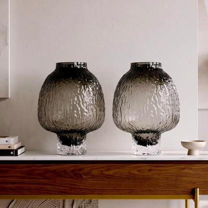 Olive Charcoal Glass Vase