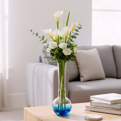 Orb Stem Glass Vase