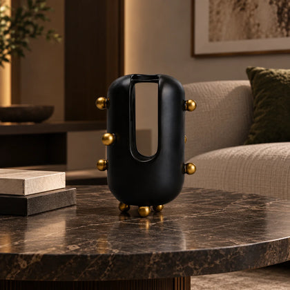 modern decorative accent with spherical studs