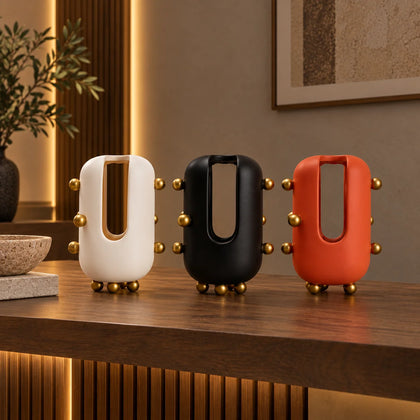 modern decorative accent with spherical studs