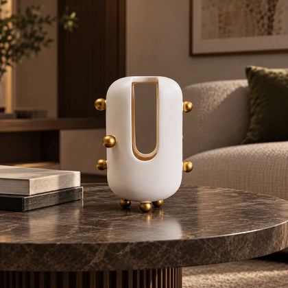 modern decorative accent with spherical studs