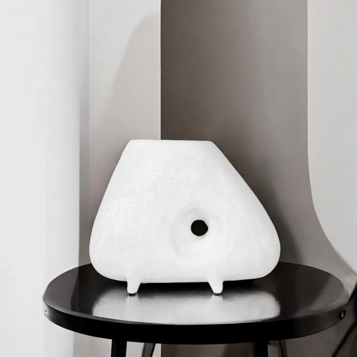Decorative resin vase for console tables and shelf styling