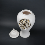 Petal Crest Decorative Jar large size styled tabletop decor