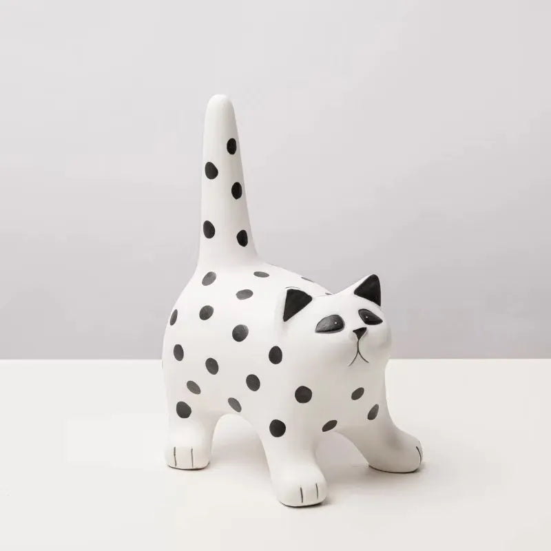 Contemporary cat theme decor for shelves and console tables