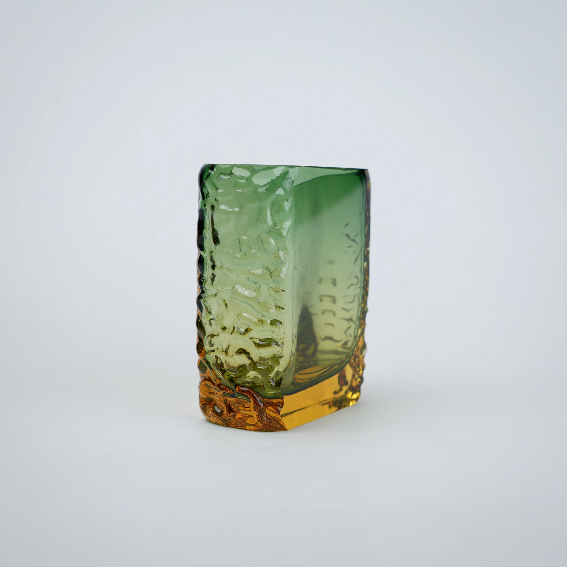 Small prism block vase 3/4 angled view