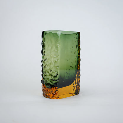 Decorative glass vase block shape with transparent structure
