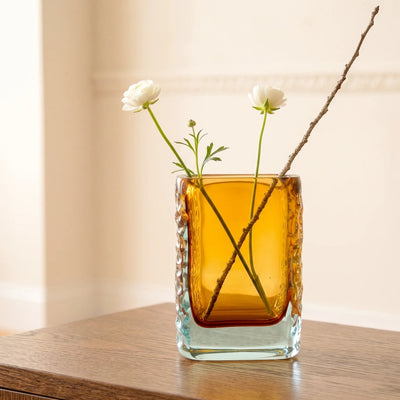 Prism Block Glass Vase
