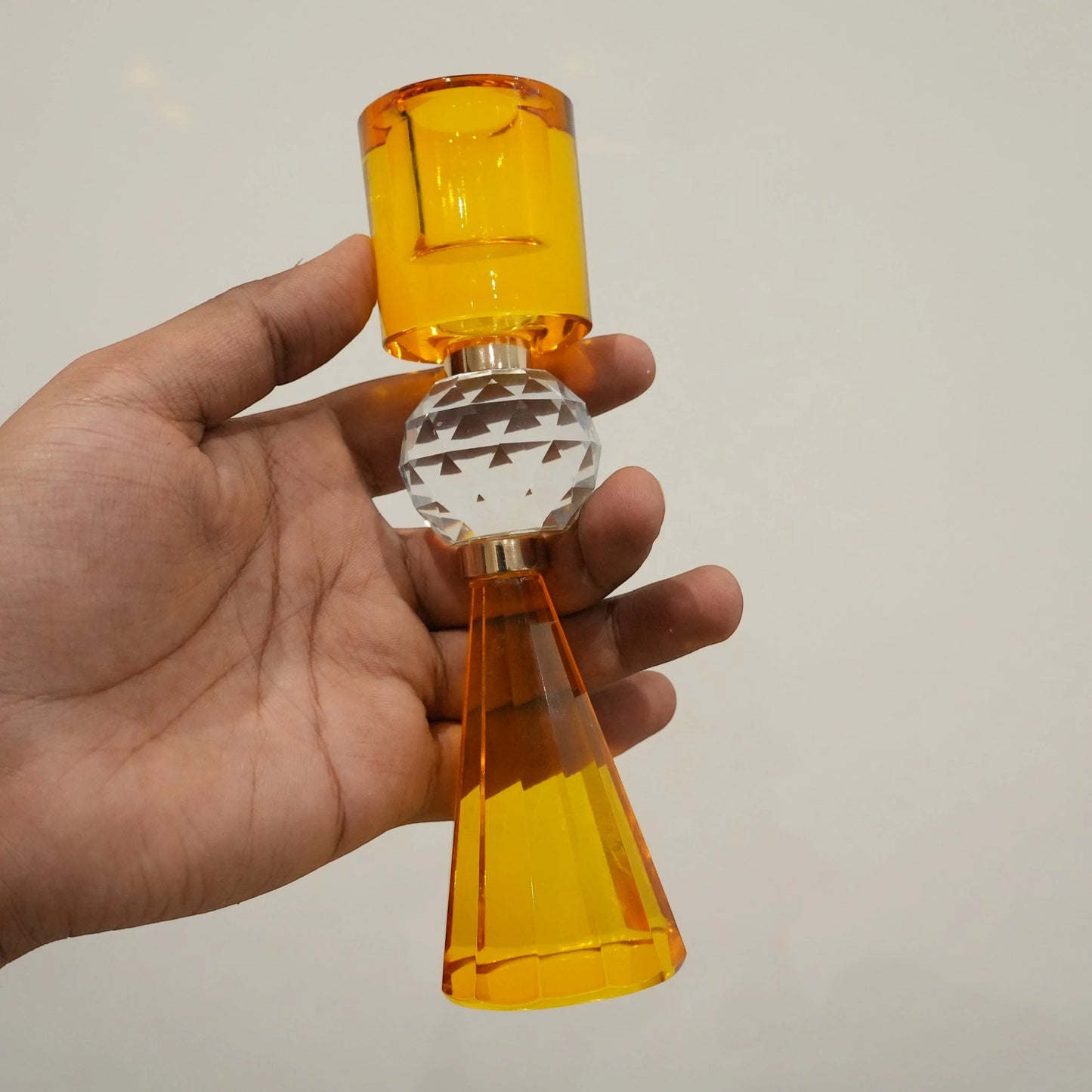 Prism Crystal Candle Holder Duo