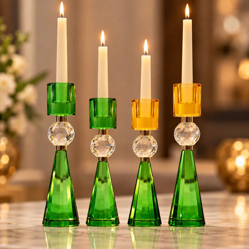 Prism Crystal Candle Holder Duo