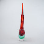 Curved gradient glass vase with side opening modern decor design