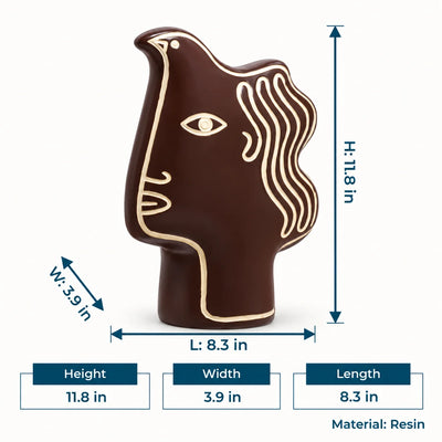 The Mystic Human Face Decor - Brown