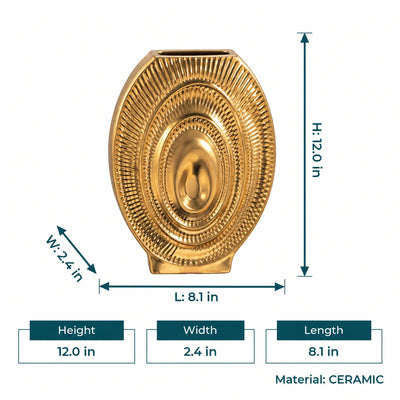 Ripple Oval Vase