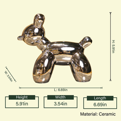 Rose gold balloon poodle 3/4 view spec