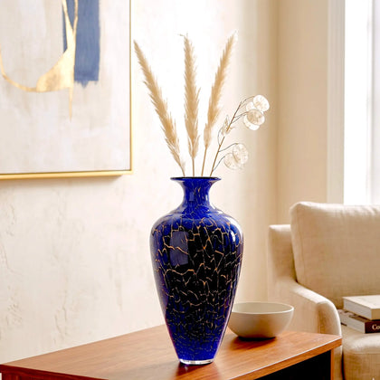Royal Blue Luxe Glass Vase