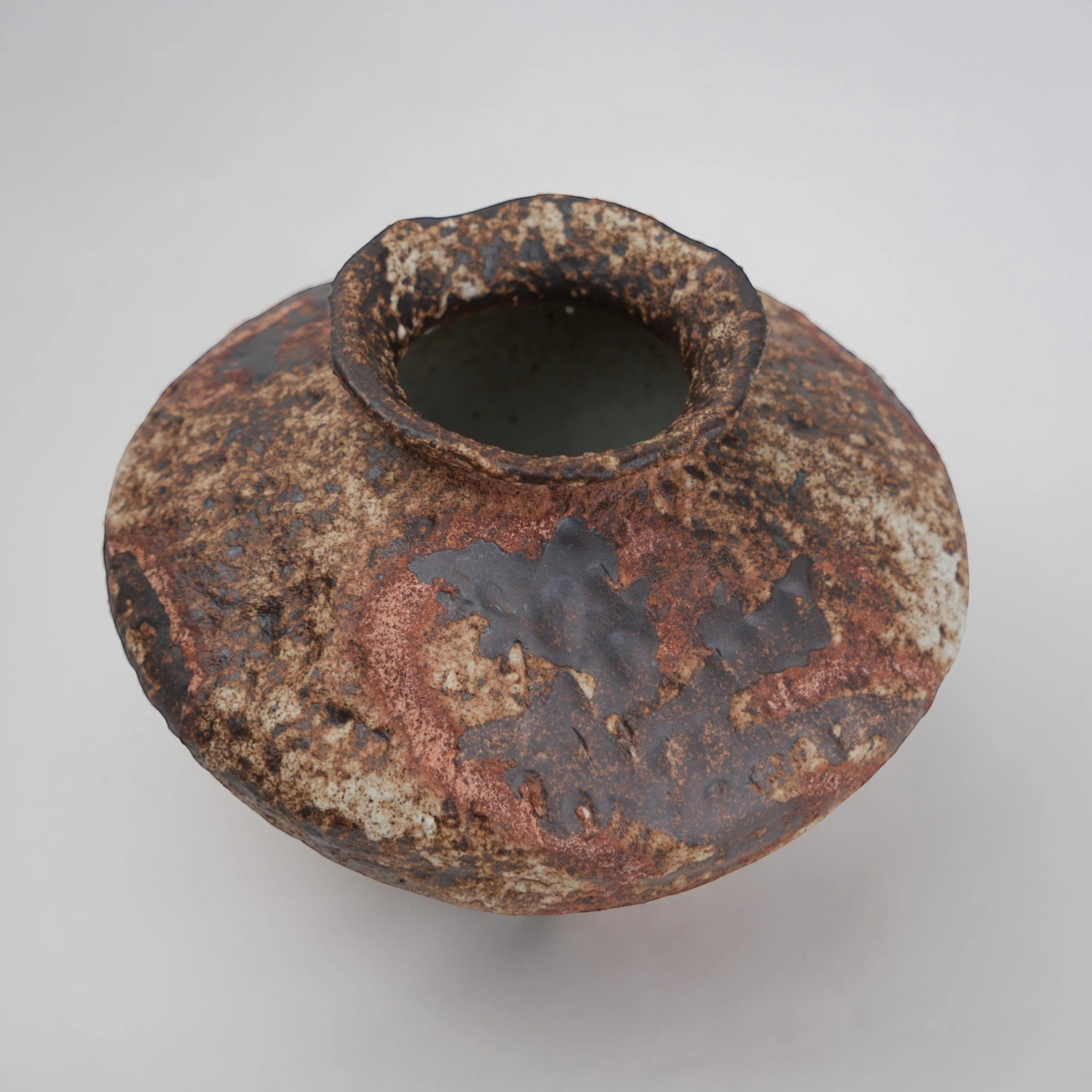 decorative rust ceramic vase for living room