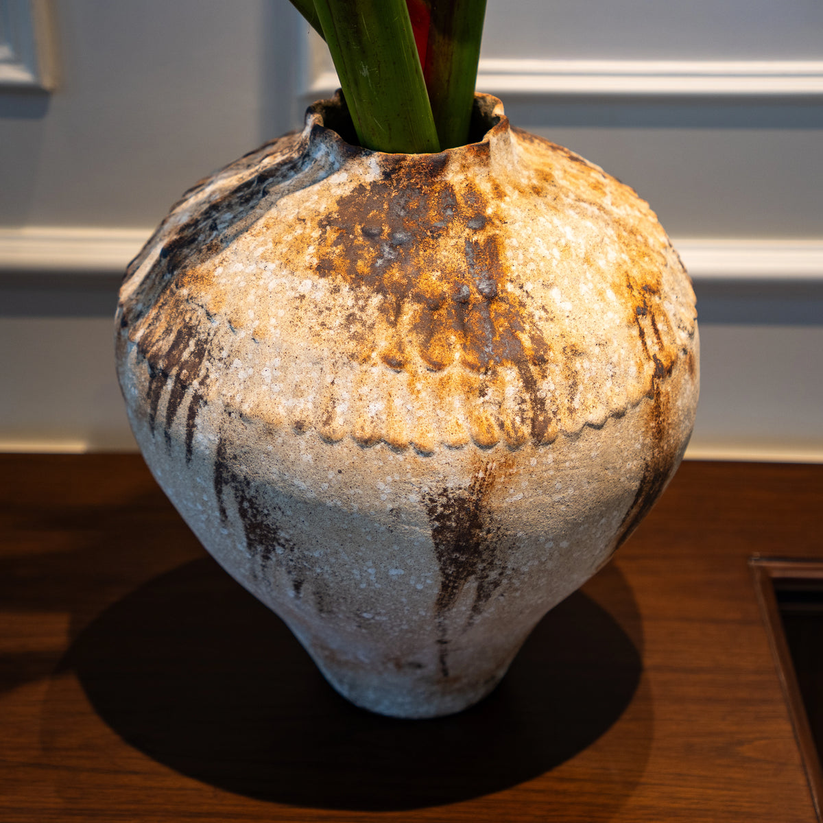 Rust Patina Ceramic Vase