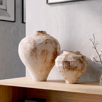 Rust Patina Ceramic Vase