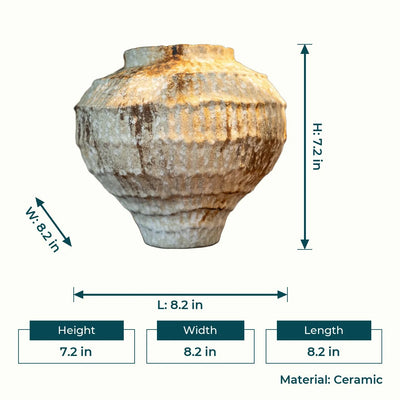 Rust Patina Ceramic Vase