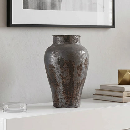 Rustic Ash Ceramic Vase
