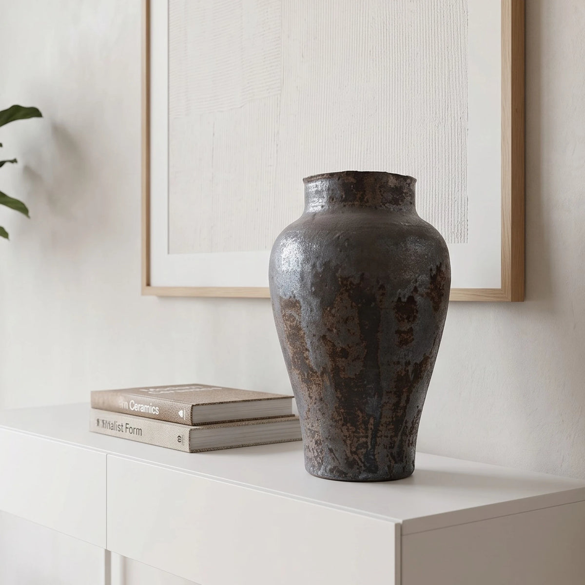Rustic Ash Ceramic Vase