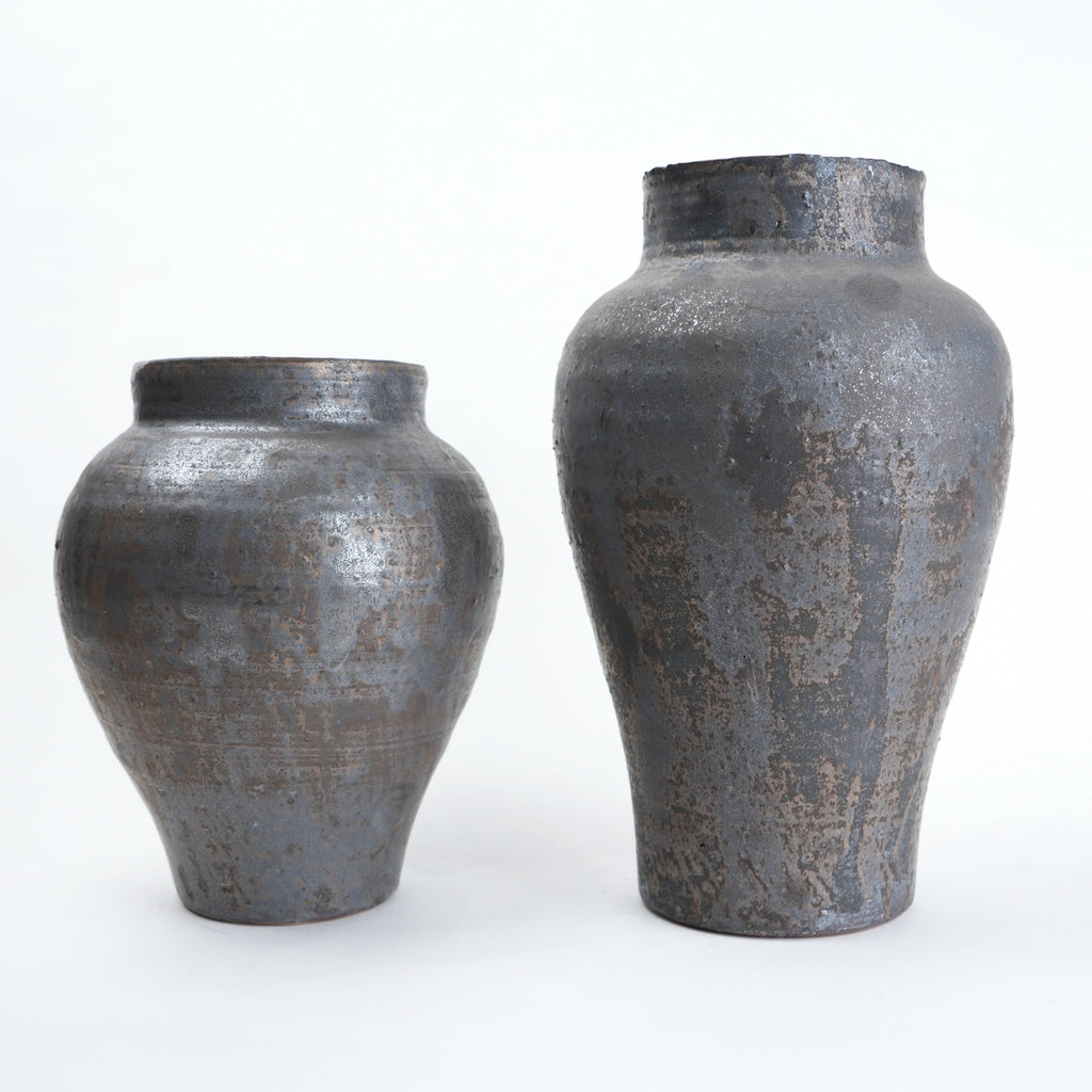 Rustic Ash Ceramic Vase