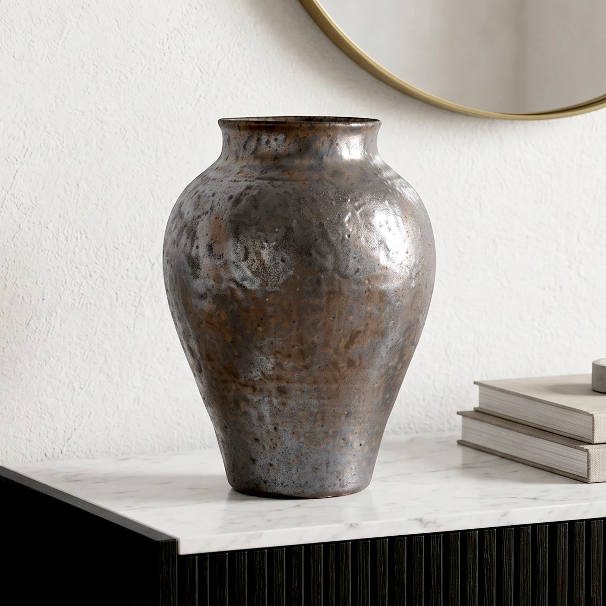 Rustic Ash Ceramic Vase