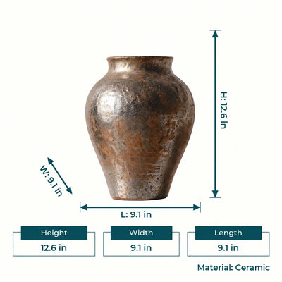 Rustic Ash Ceramic Vase