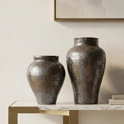 Rustic Ash Ceramic Vase