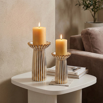 Scallop Gold Candle Holder