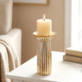 Scallop Gold Candle Holder