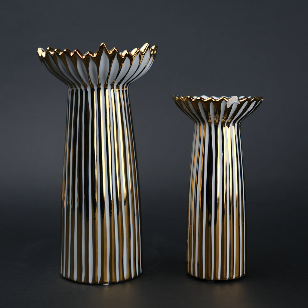Scallop Gold Candle Holder