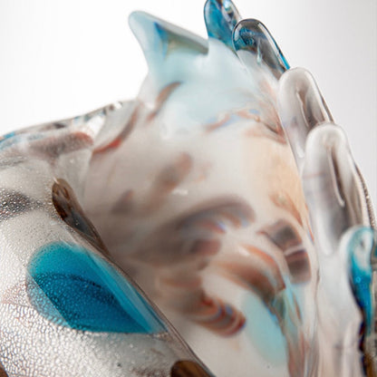 Conch-Inspired Multicolor Glass Decor