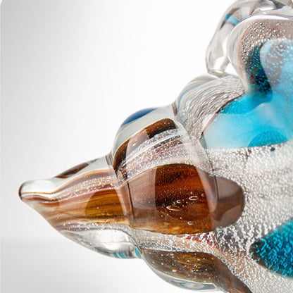 Conch-Inspired Multicolor Glass Decor