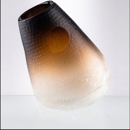 Ethereal Gradient Brown Artisan Vase