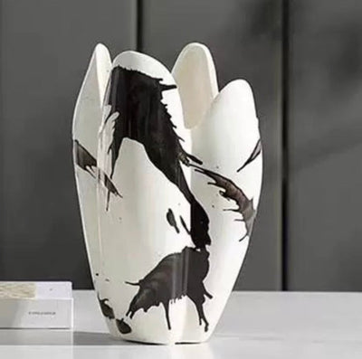 Impressionist Splash: Hand-Painted Vase Medium