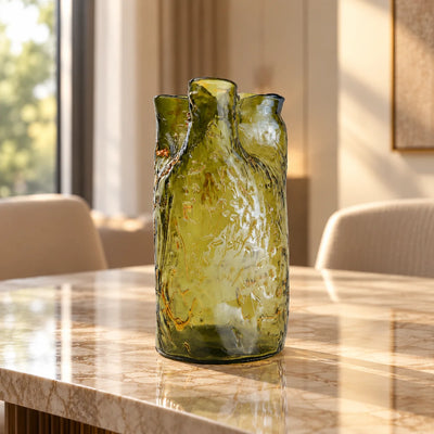 Crackle Glass Vase