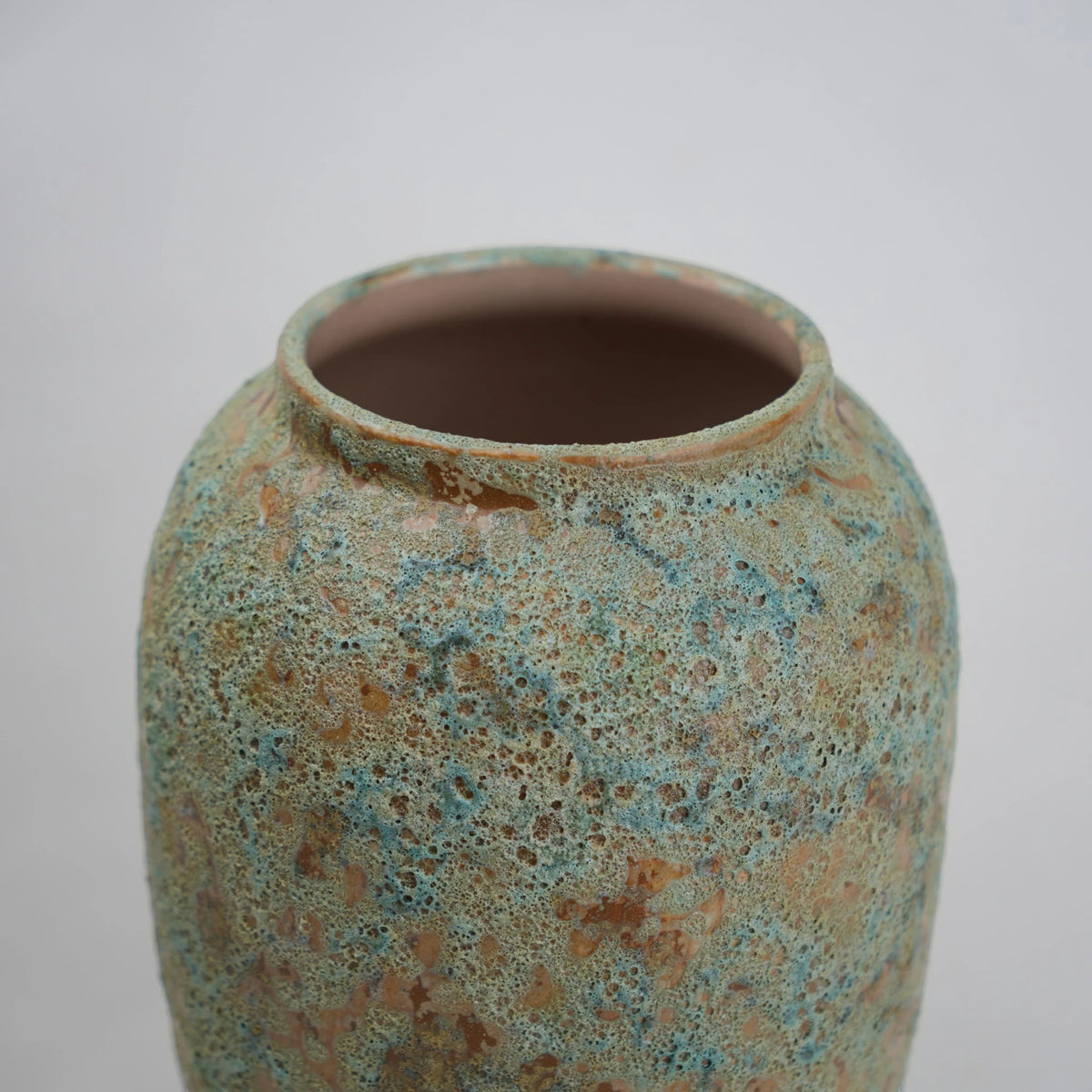 aqua green ceramic flower vase for living room