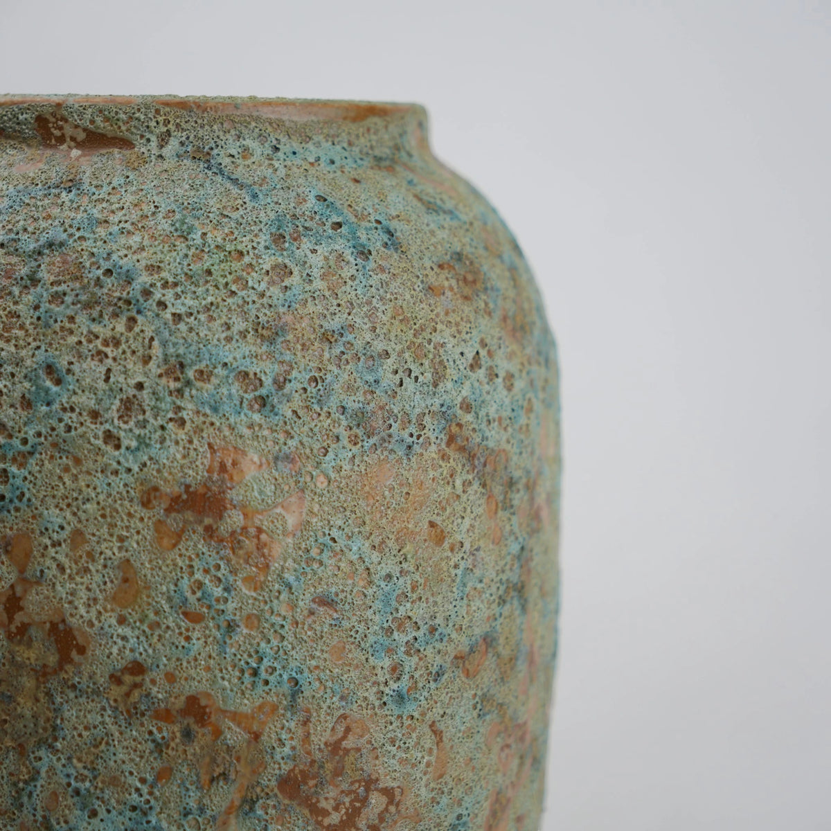 aqua green ceramic flower vase for living room