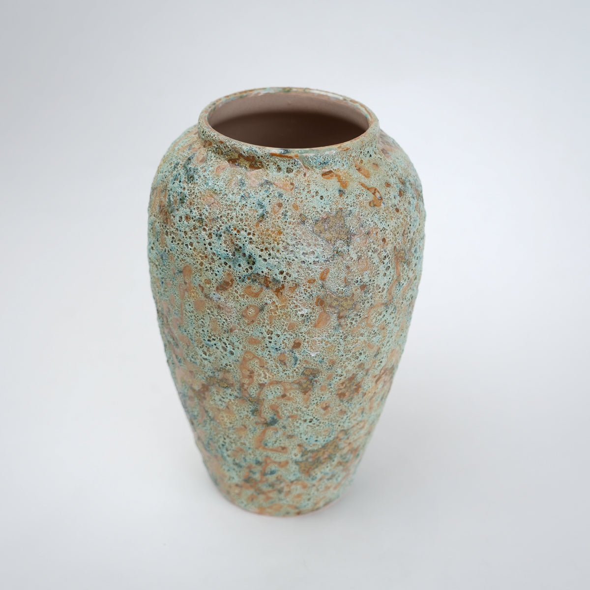 aqua green ceramic flower vase for living room
