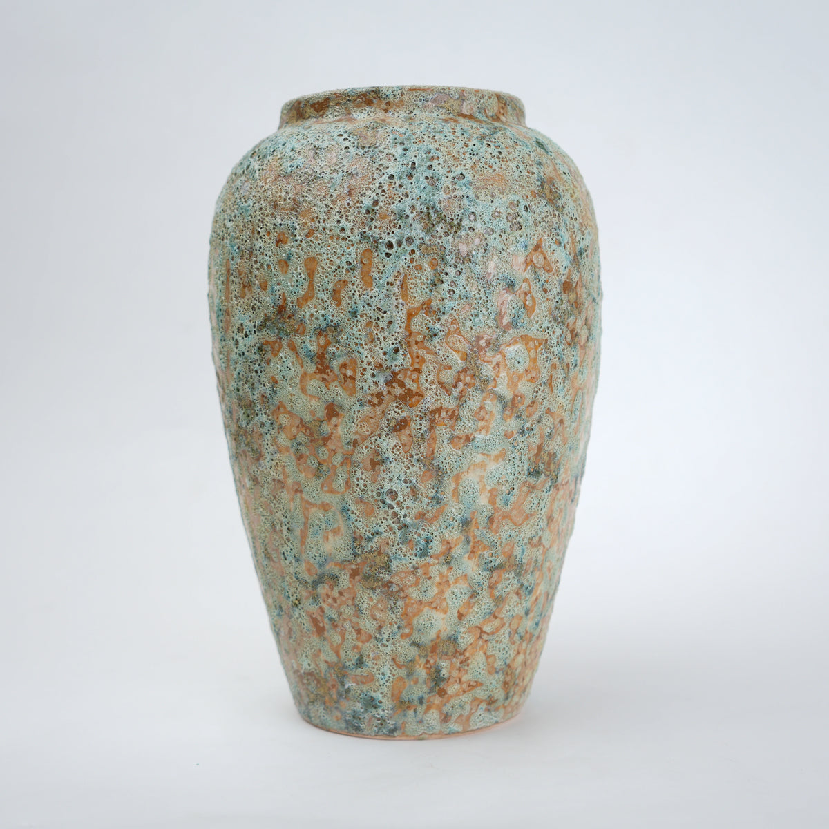 aqua green ceramic flower vase for living room