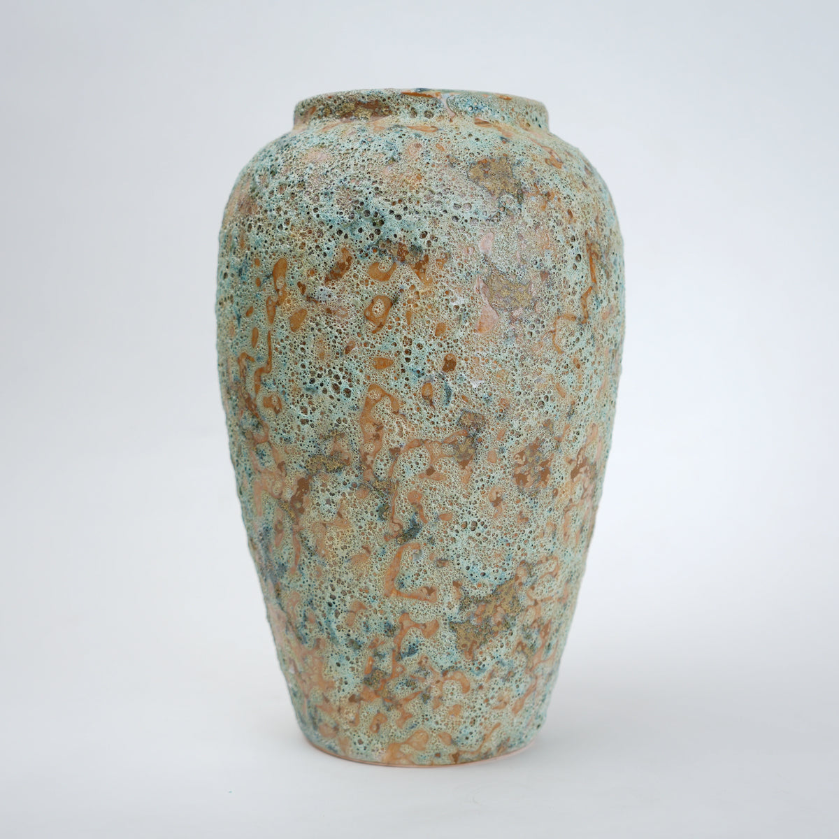 aqua green ceramic flower vase for living room