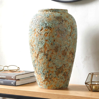 Speckled Aqua Ceramic Vase