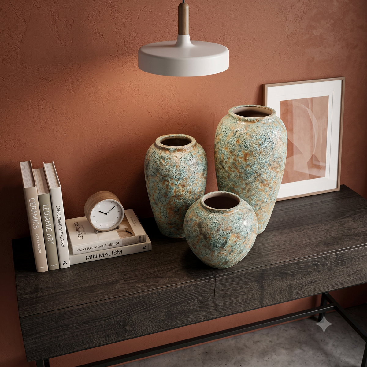 Speckled Aqua Ceramic Vase