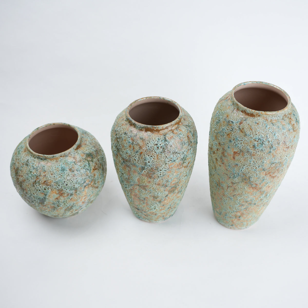Speckled Aqua Ceramic Vase