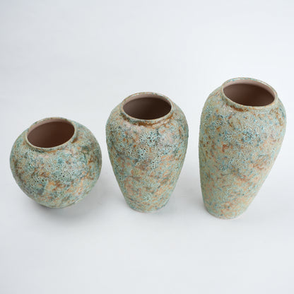 Speckled Aqua Ceramic Vase