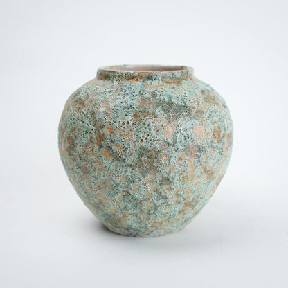 aqua green ceramic flower vase for living room